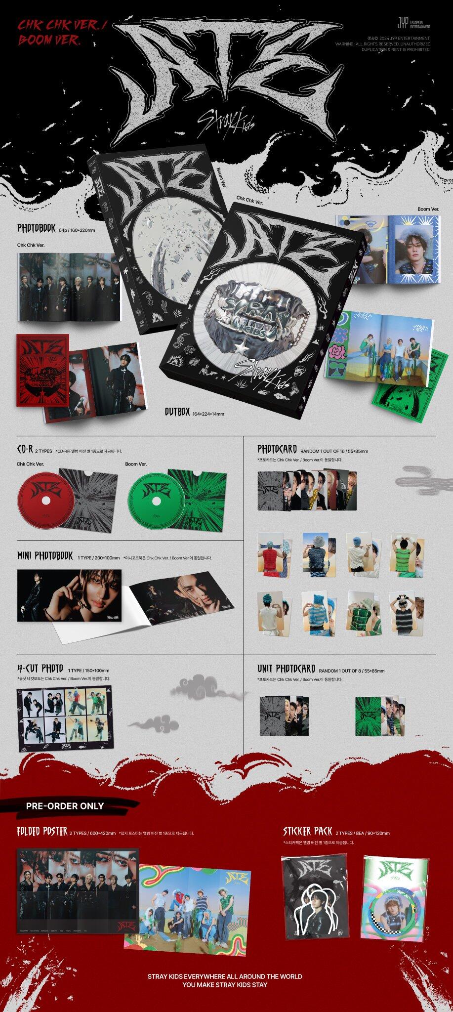 Stray Kids Mini Album ATE Chk Chk Ver./ Boom Ver.