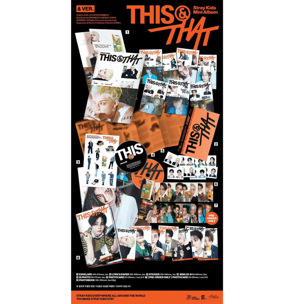 STRAY KIDS - THIS & THAT Mini Album (& Version) with POB