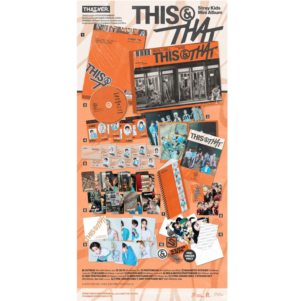 STRAY KIDS - THIS & THAT Mini Album with POB