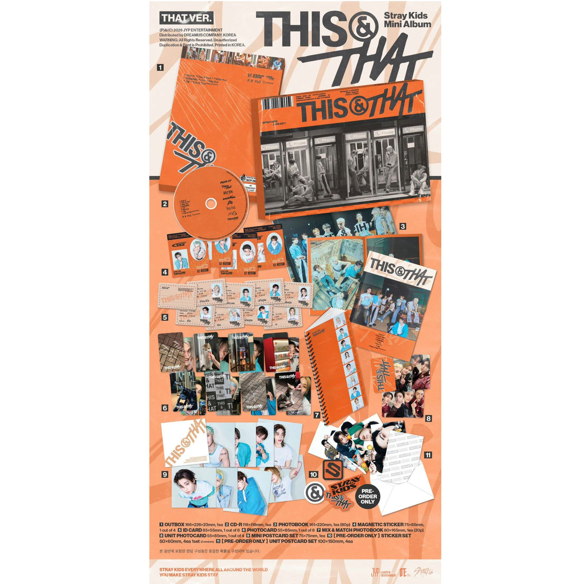 STRAY KIDS - THIS & THAT Mini Album with POB