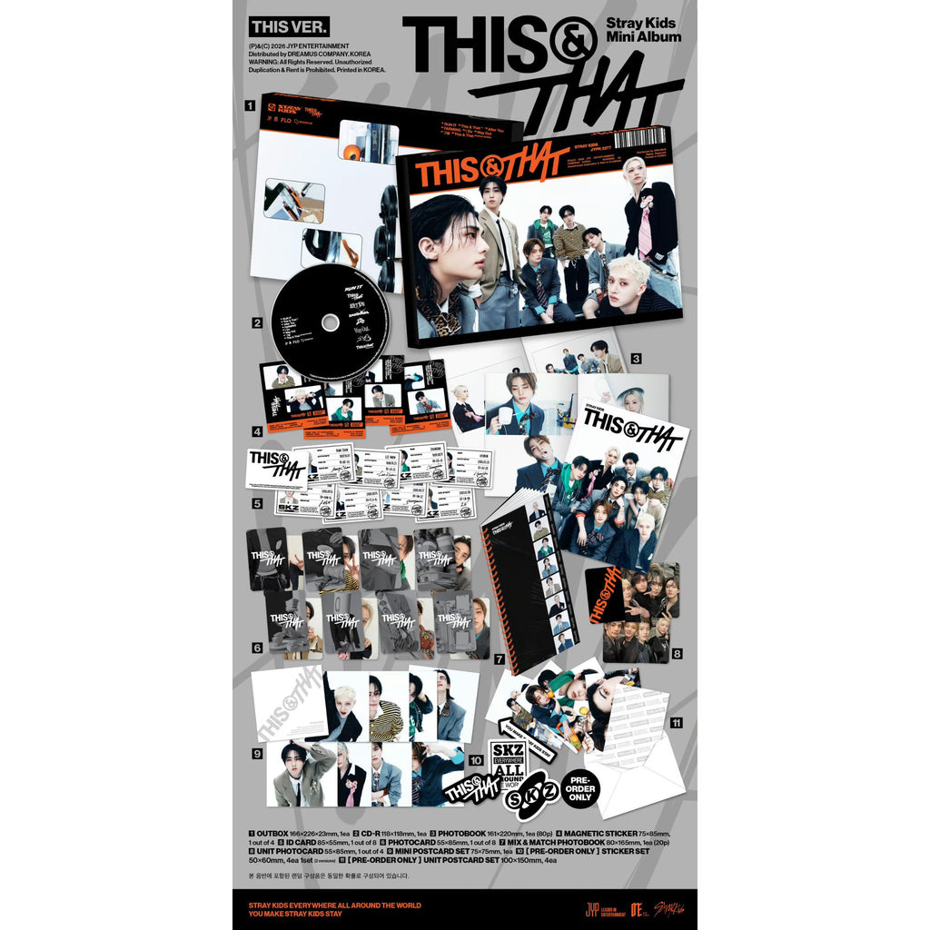 STRAY KIDS - THIS & THAT Mini Album with POB