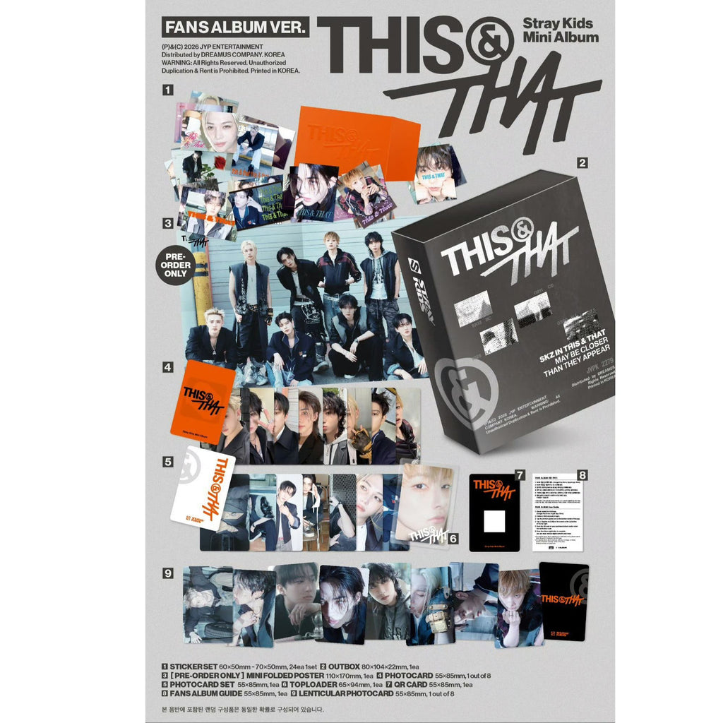 STRAY KIDS - THIS & THAT MINI ALBUM (FANS ALBUM VERSION) with POB