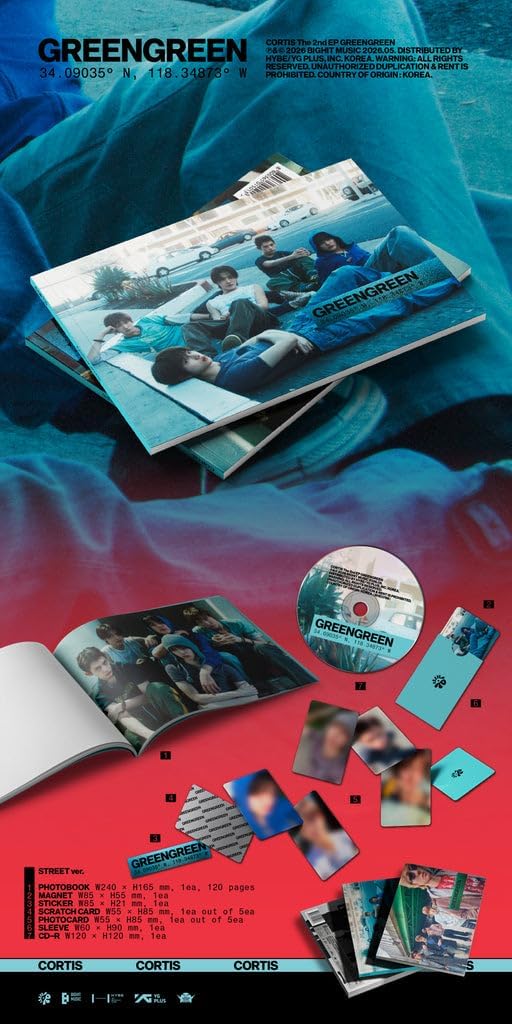 CORTIS- [GreenGreen] THE 2ND EP Album Photobook Bridge/Studio/Street Version