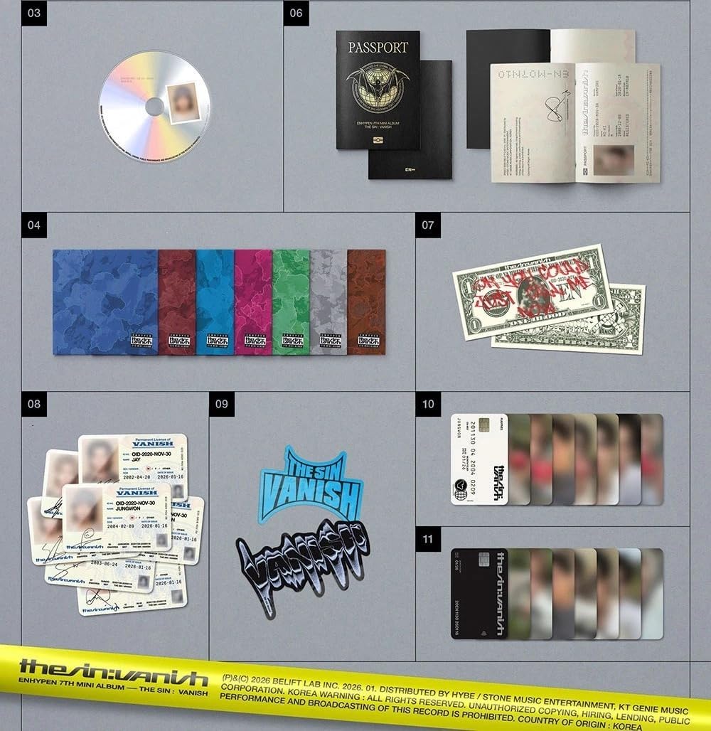 ENHYPEN 7th Mini Album [THE SIN:VANISH 7th Mini Album] Fugitives Version