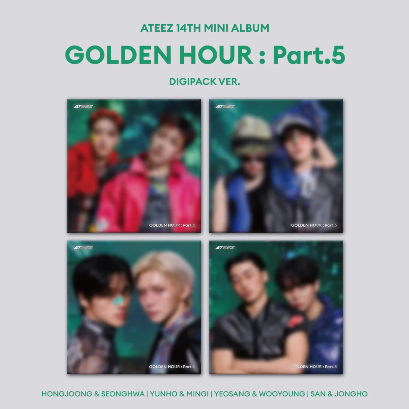 ATEEZ GOLDEN HOUR PART.5 14th Mini Album DIGIPACK UNIT Version Official Korean Album