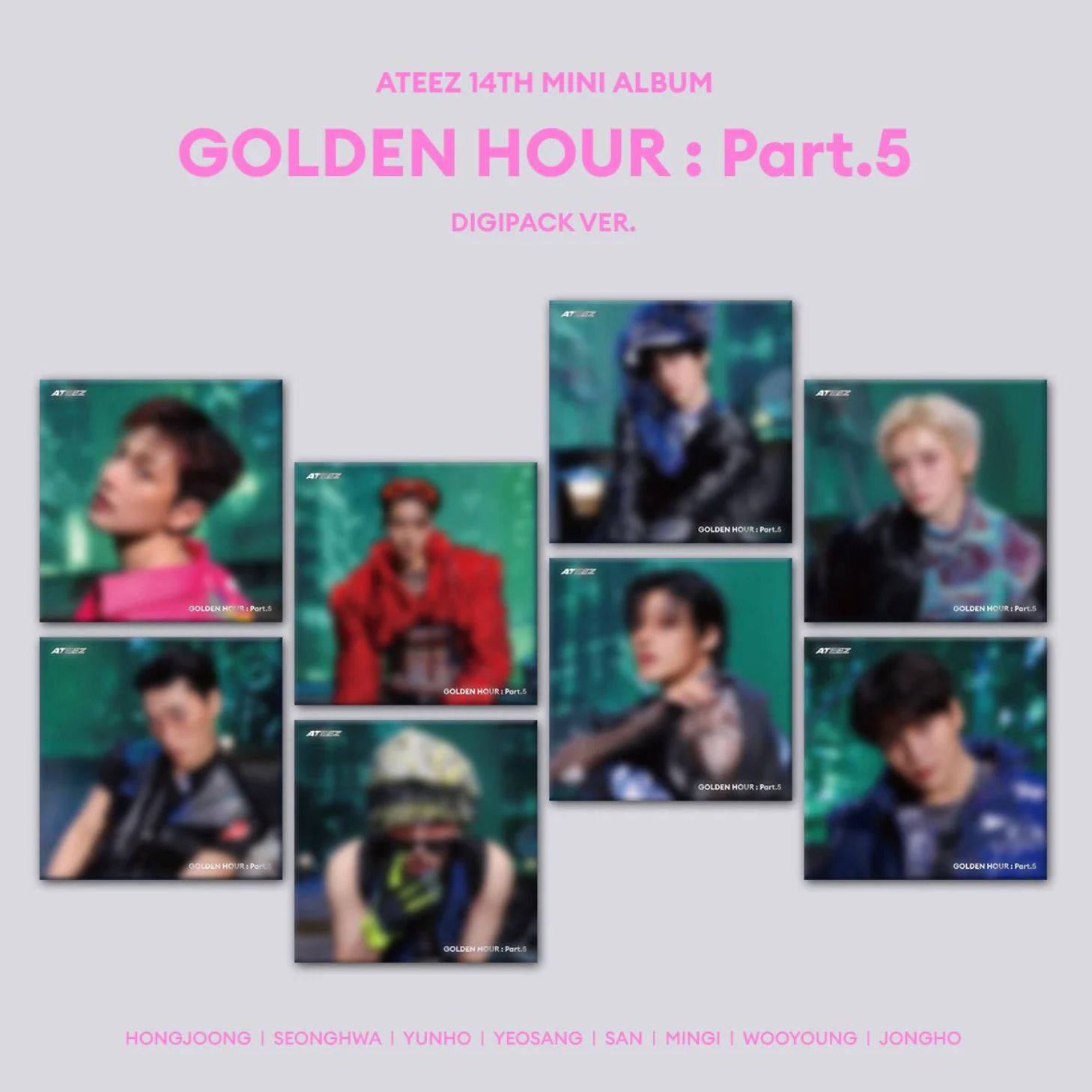 ATEEZ GOLDEN HOUR PART.5 14th Mini Album DIGIPACK Version Official Korean Album