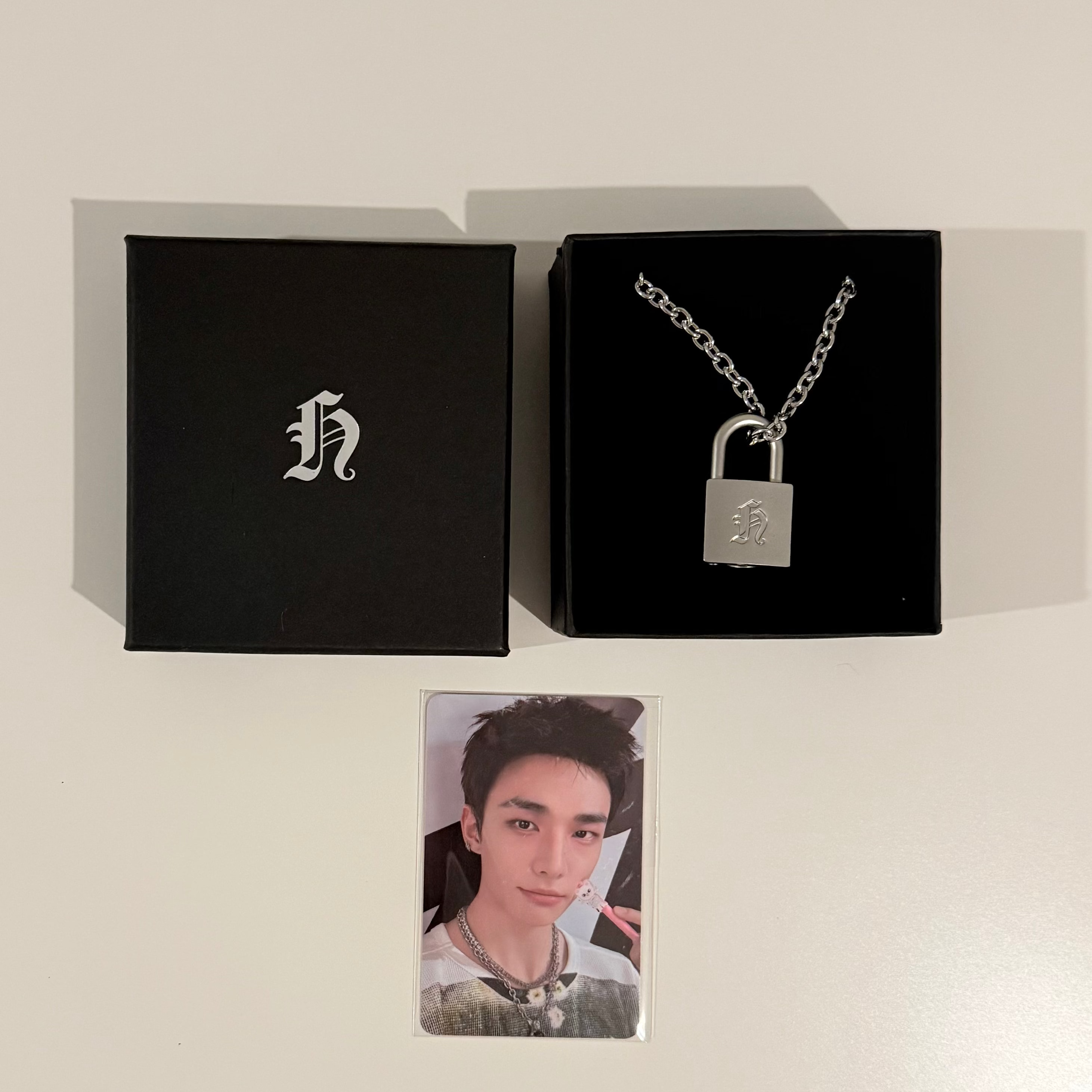 StrayKids SKZ Hyunjin Design Lock Necklace [dominATE : celebrATE POP-UP STORE OFFICIAL MD]