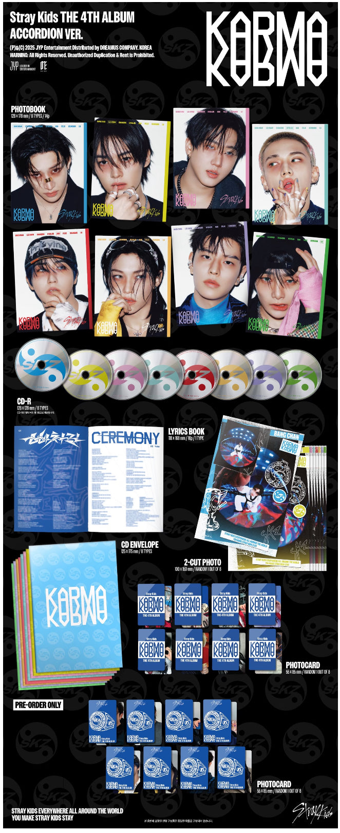 Stray Kids SKZ [KARMA] The 4th Album Accordion ver. Member Selectable