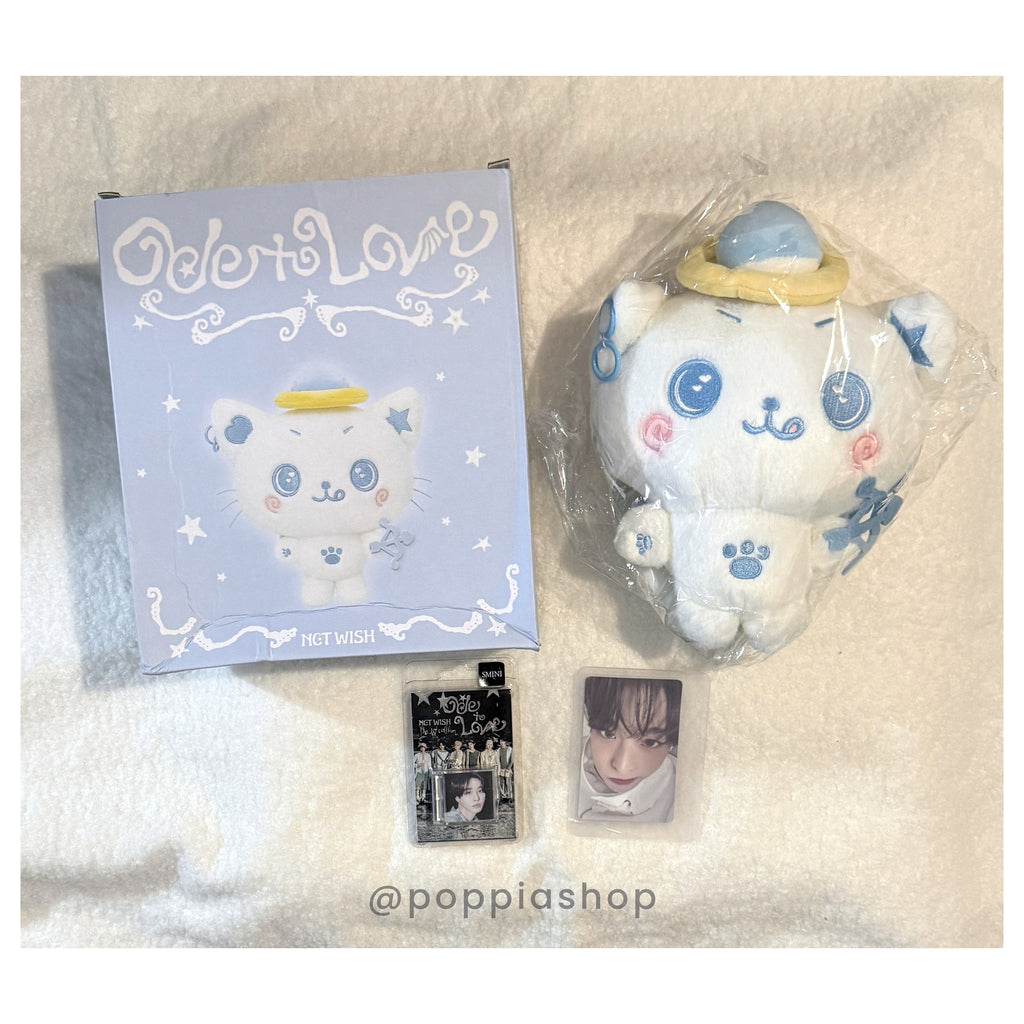 NCT WISH Official KMStation Plush Doll HALO Ver. + Ode To Love SMini Album + Photocard