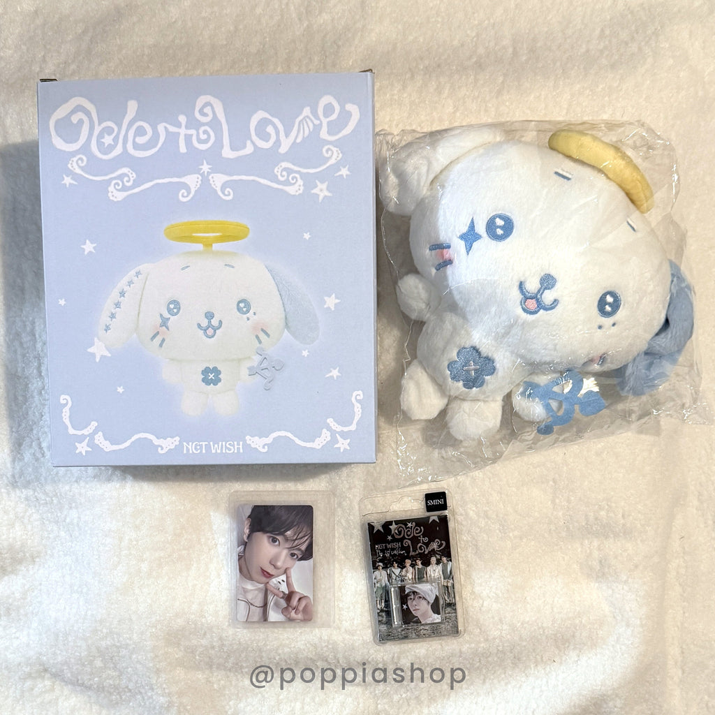 NCT WISH Official KMStation Plush Doll HALO Ver. + Ode To Love SMini Album + Photocard