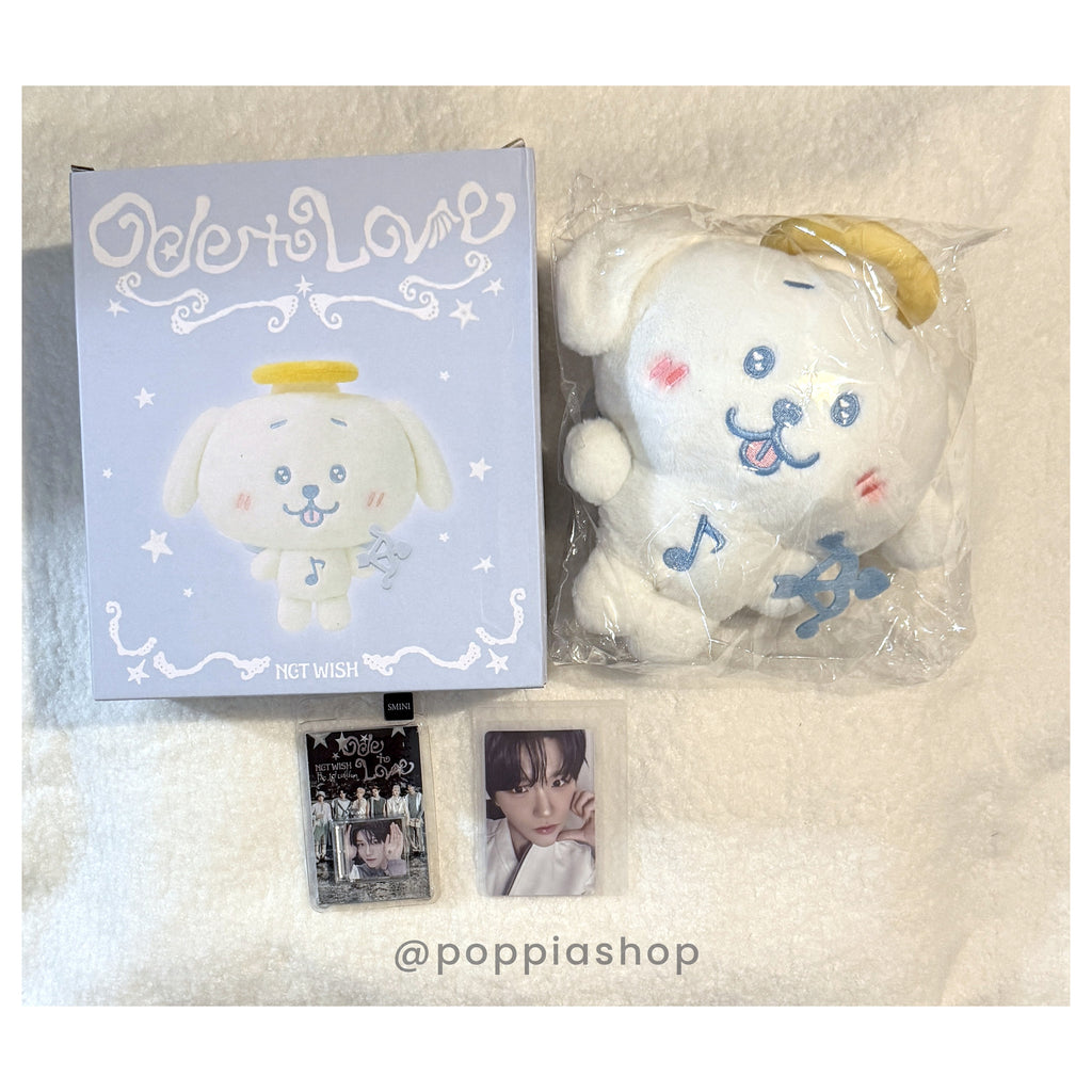 NCT WISH Official KMStation Plush Doll HALO Ver. + Ode To Love SMini Album + Photocard