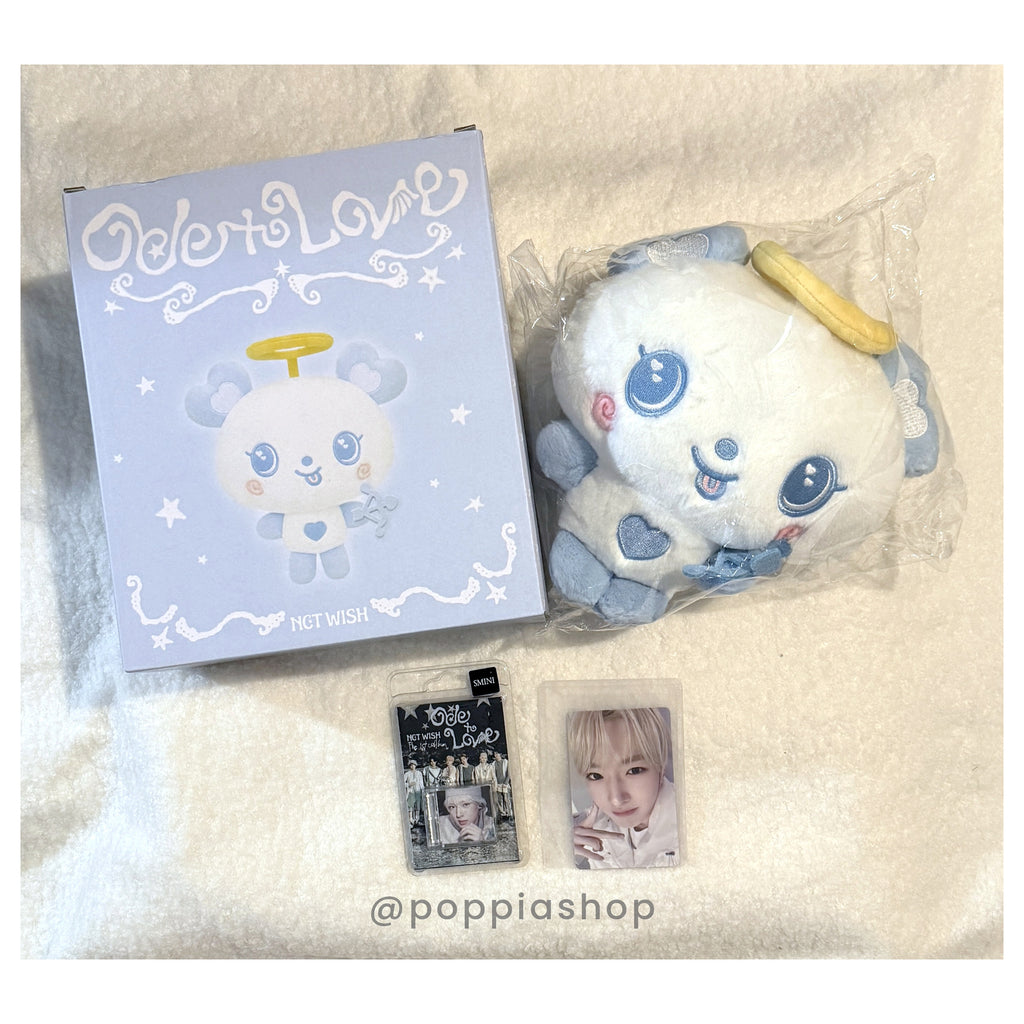 NCT WISH Official KMStation Plush Doll HALO Ver. + Ode To Love SMini Album + Photocard