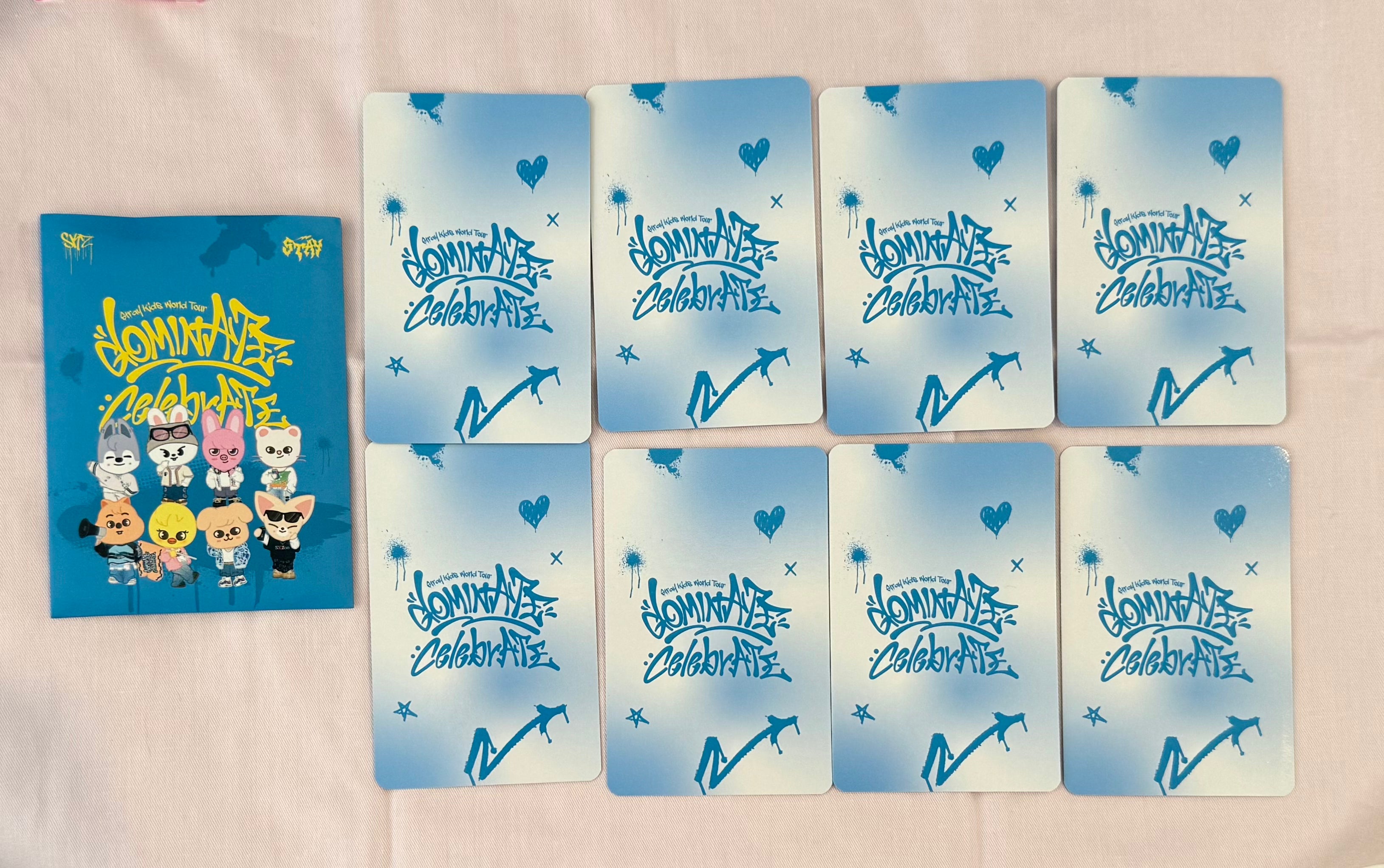Straykids skz official dominATE : celebrATE World Tour stay zone day 2 photocard OT8 set