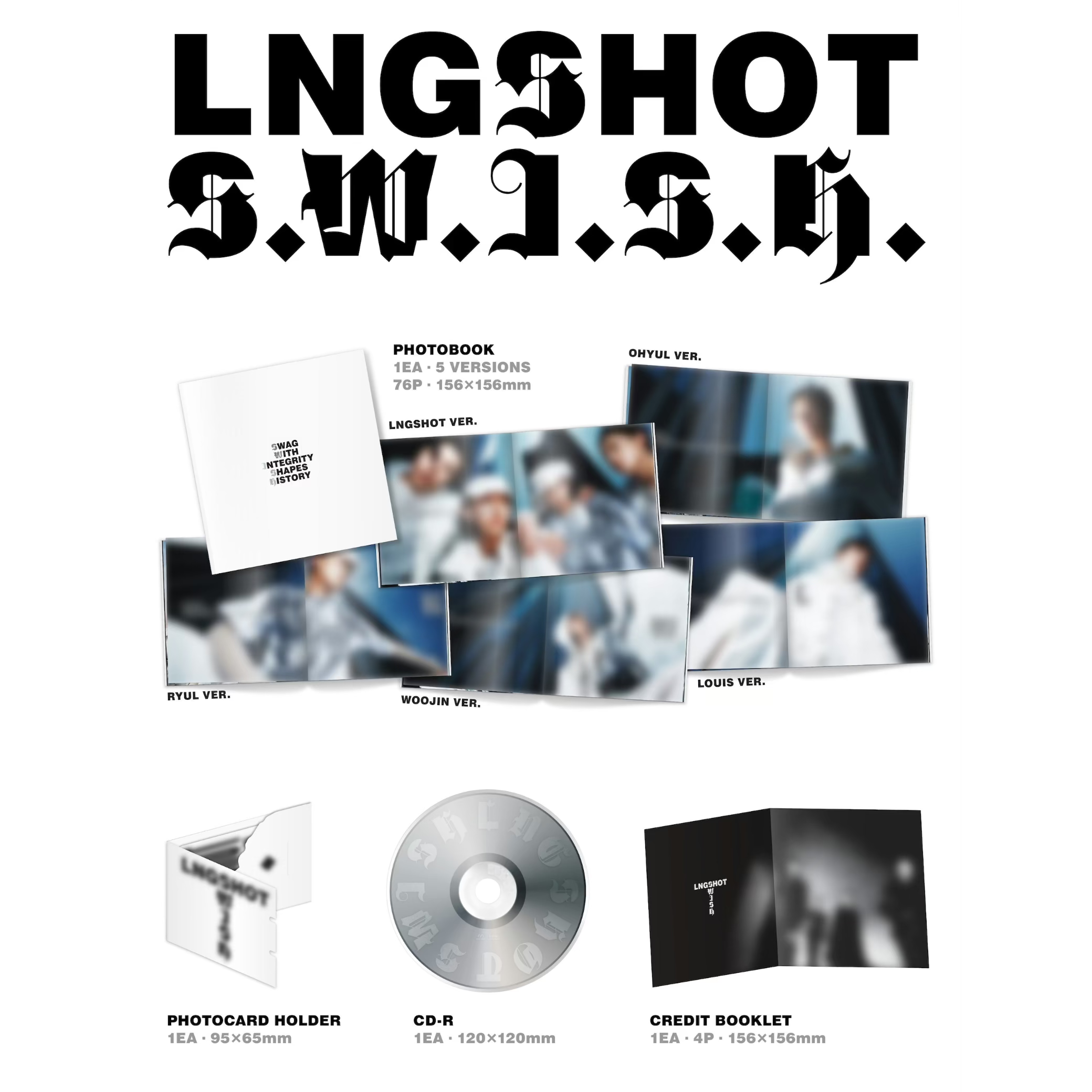 (Pre-Order) LNGSHOT [S.W.I.S.H. ] EP Album Standard Ver. with POB Gift