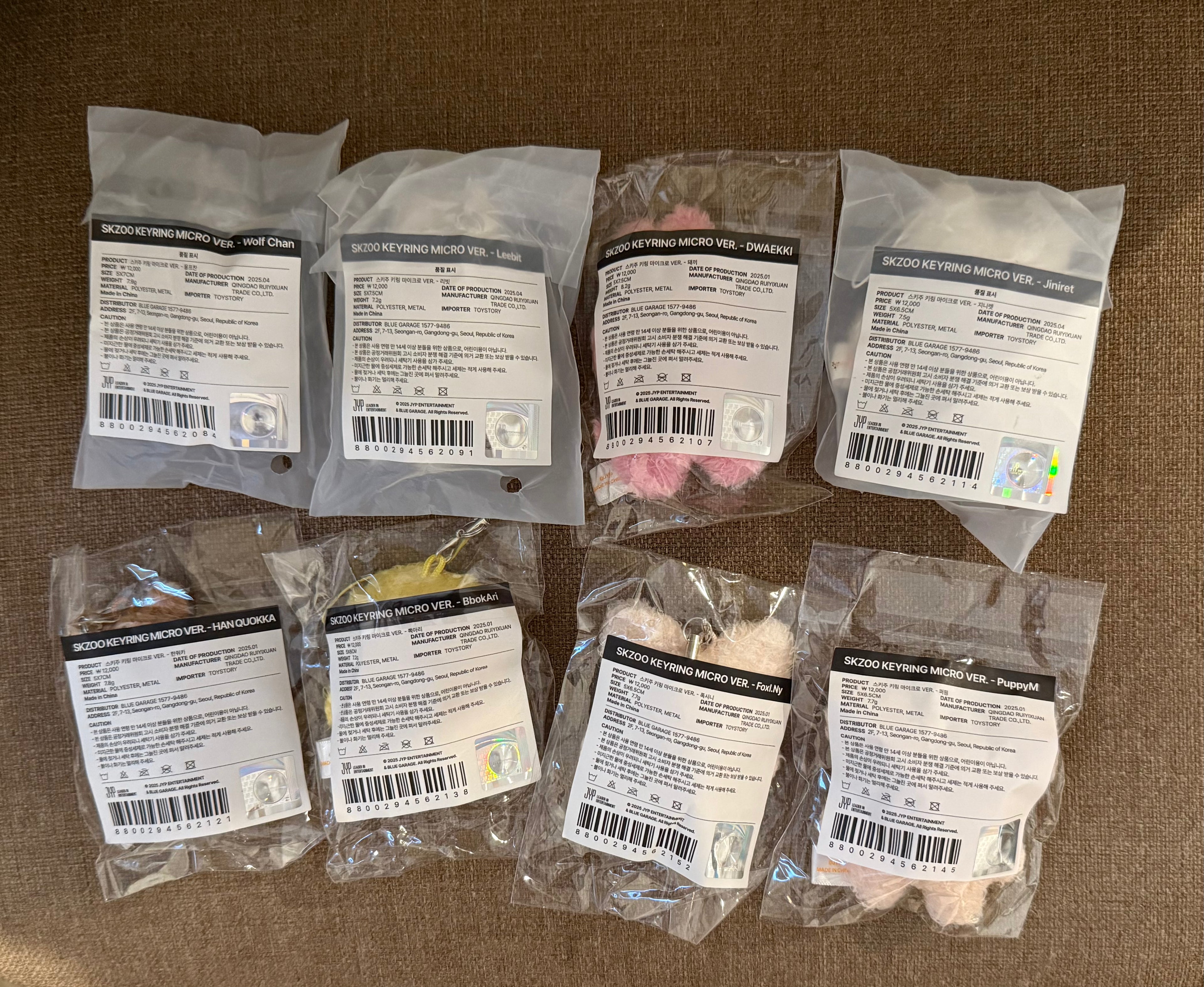 StrayKids skz micro skzoo plush 5cm [5th Fanmeeting 'SKZ 5'CLOCK' Official MD]