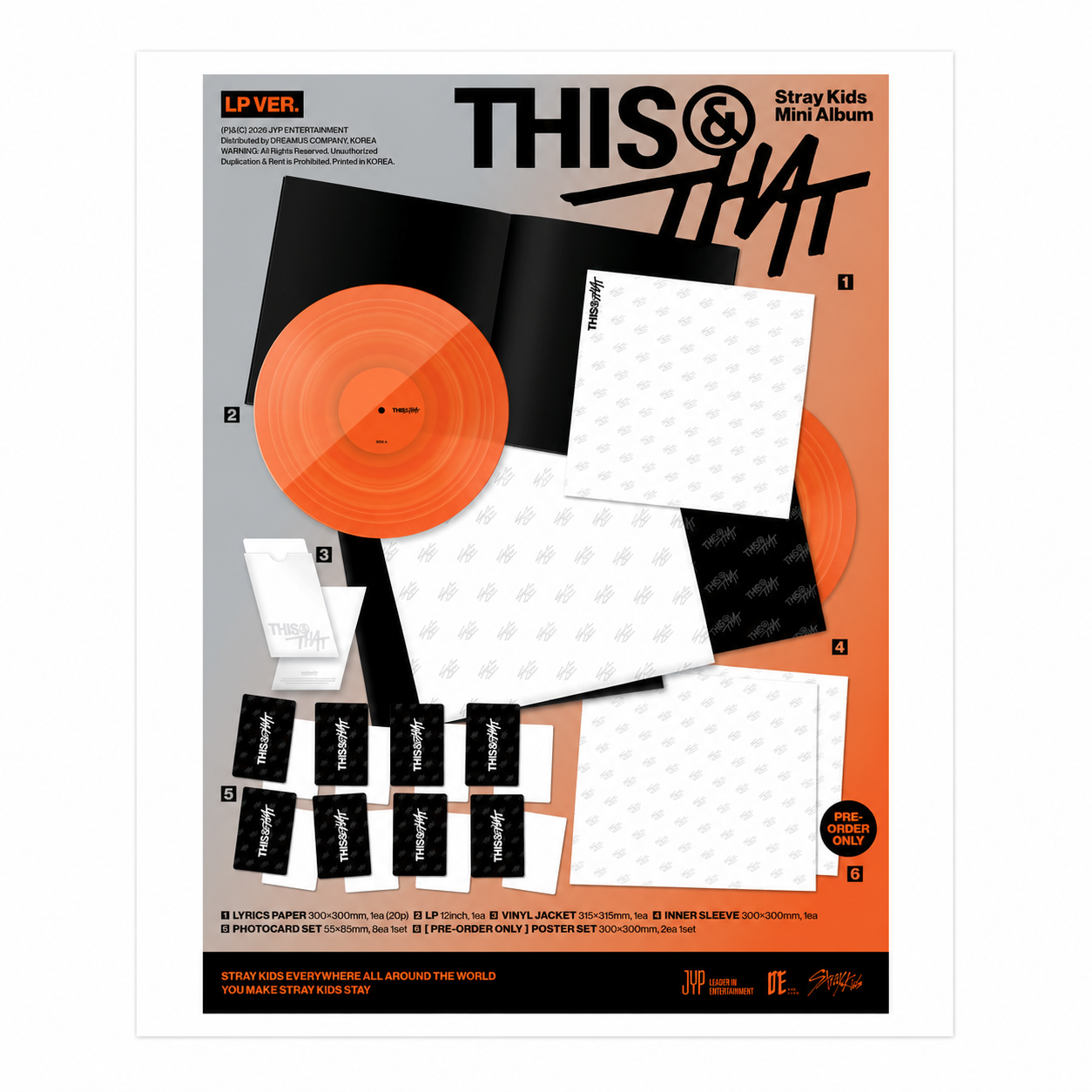 STRAY KIDS - THIS & THAT LP VERSION with POB
