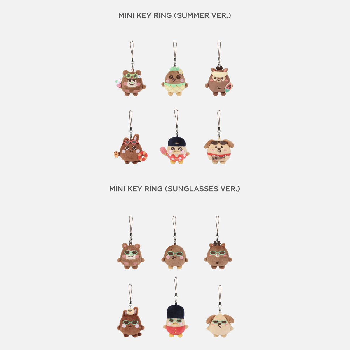 RIIZE - [RIIZING LOUD] 2025 CONCERT TOUR OFFICIAL MD MINI DOLL KEY RING (SUMMER / SUNGLASSES Ver.)