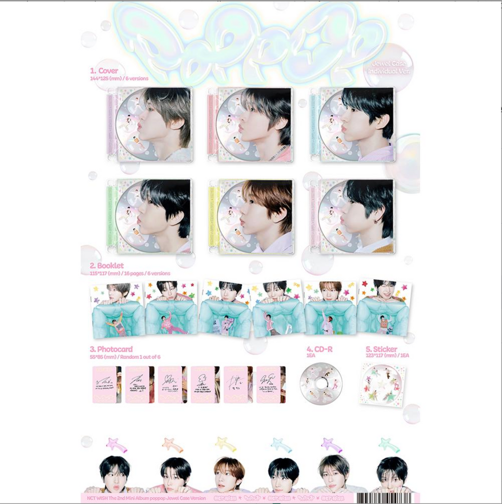 NCT WISH [POPPOP] The 2nd Mini Album (Jewel Case Ver.) Member Selectable