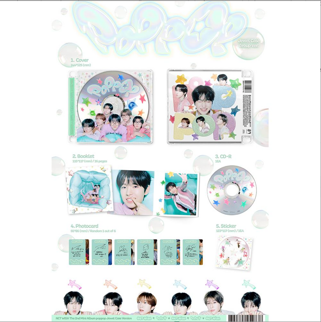 NCT WISH [POPPOP] The 2nd Mini Album (Jewel Case Ver.) Member Selectable