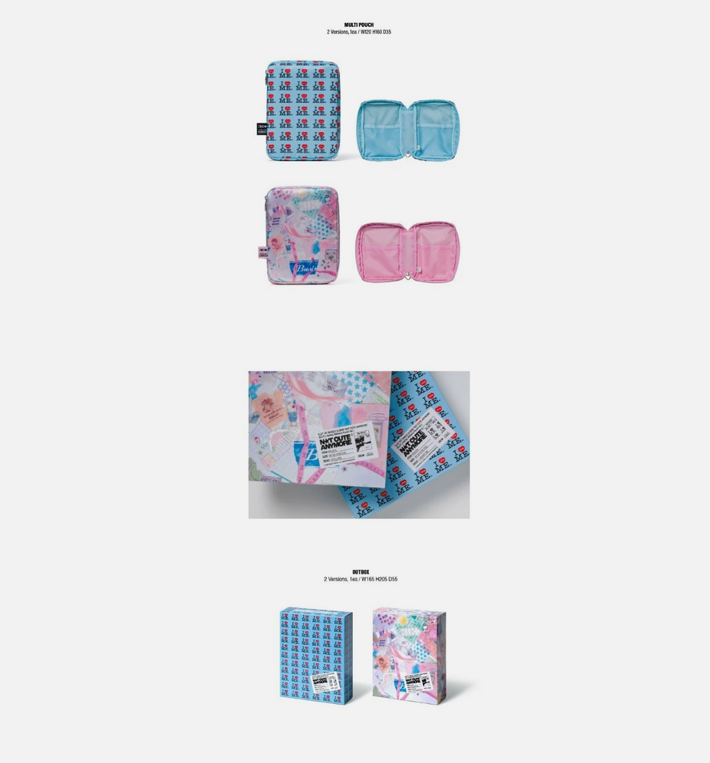 ILLIT - 1st Single Album NOT CUTE ANYMORE (ILLIT x Ashley Williams Pouch Ver.) I HEART ME / COLLAGE