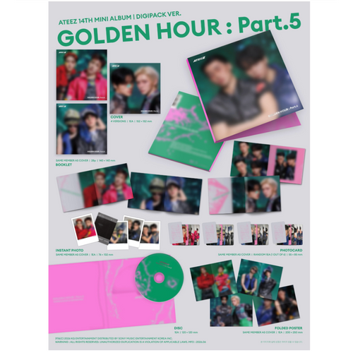 ATEEZ - [GOLDEN HOUR : PART.5] 14th Mini Album (DIGIPACK UNIT Version)