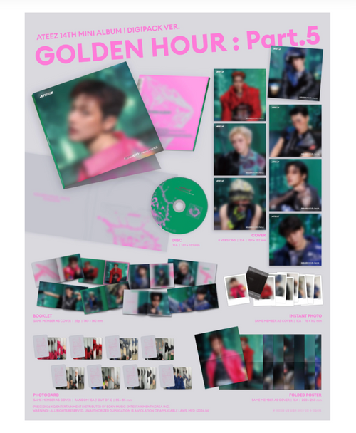 ATEEZ - [GOLDEN HOUR : PART.5] 14th Mini Album (DIGIPACK Version)
