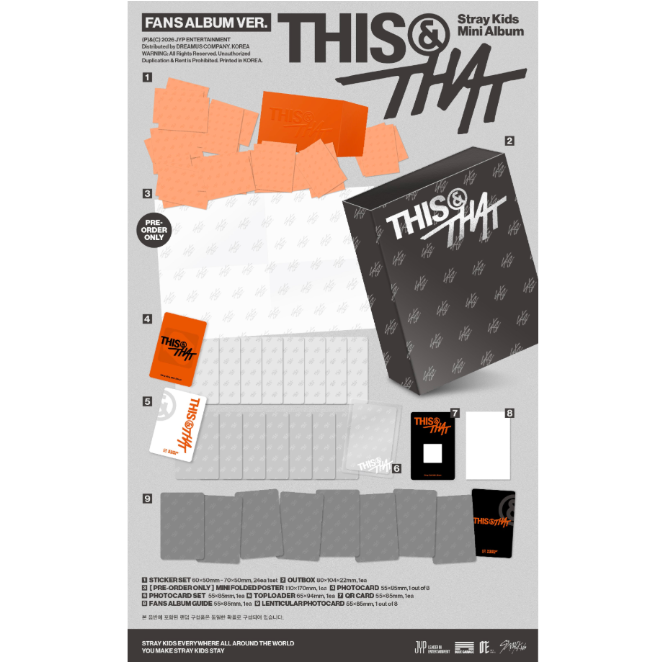 STRAY KIDS - THIS & THAT MINI ALBUM (FANS ALBUM VERSION) with POB