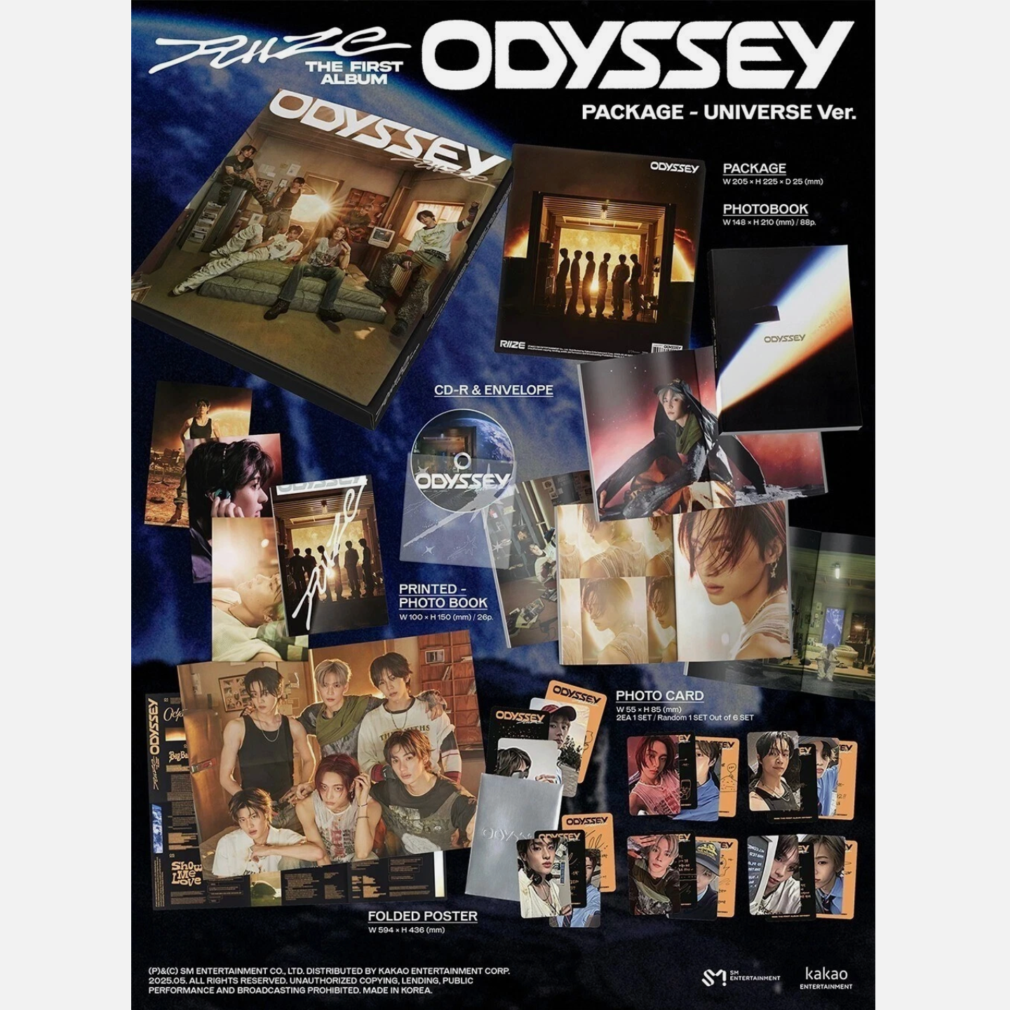RIIZE - [ODYSSEY] 1st Album PACKAGE UNIVERSE/EARTH Version