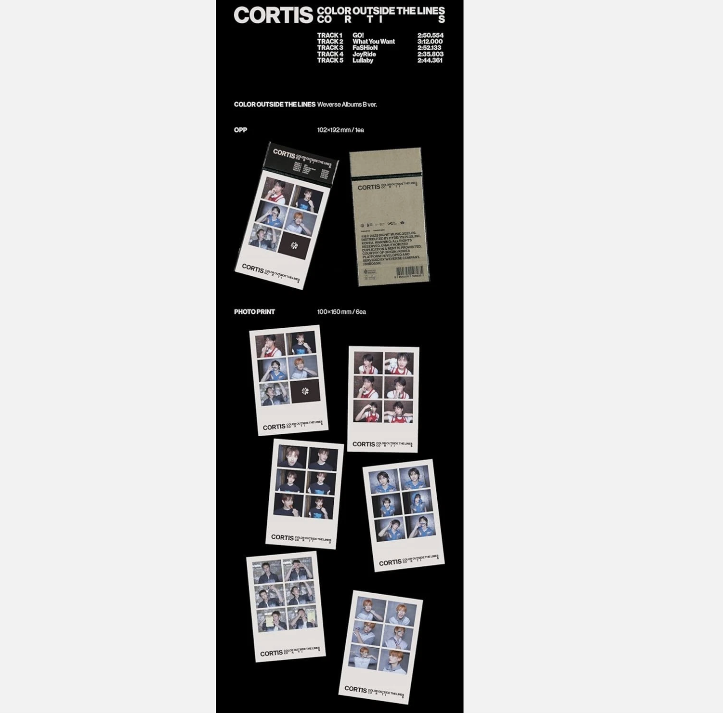 CORTIS 1st EP Album [COLOR OUTSIDE THE LINES] Weverse Ver.