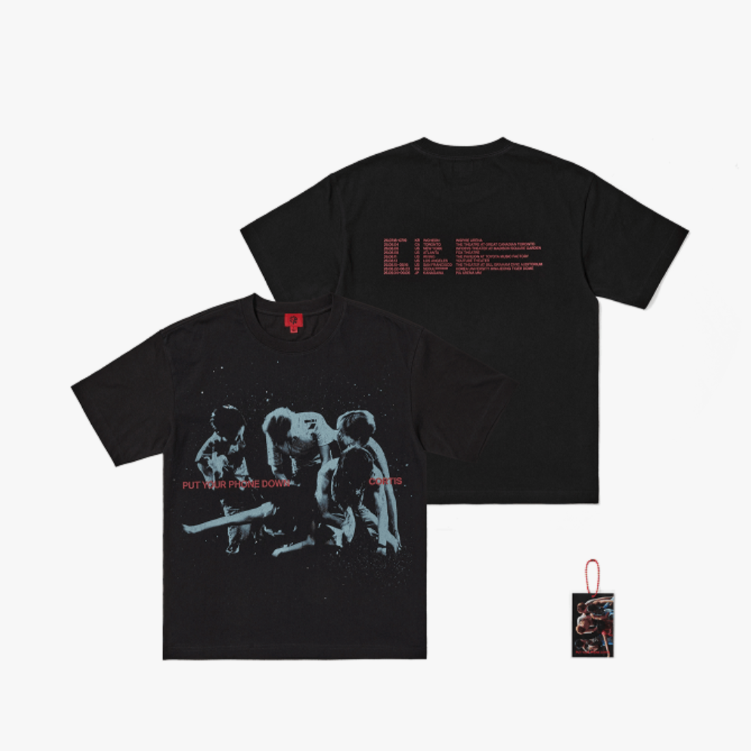 (Pre Order) CORTIS - [PUT YOUR PHONE DOWN] 2026 TOUR OFFICIAL MD TOUR Routing T-Shirt (Black)