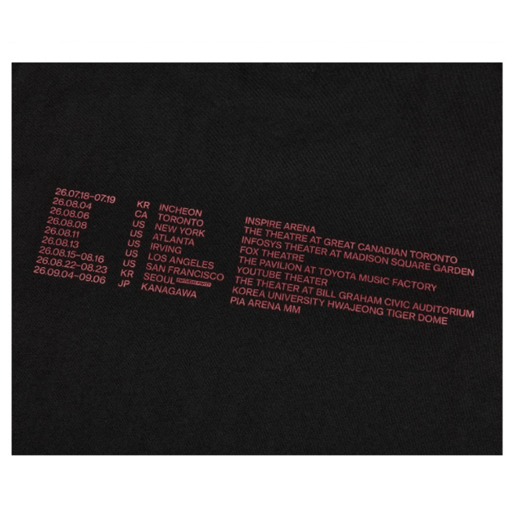 (Pre Order) CORTIS - [PUT YOUR PHONE DOWN] 2026 TOUR OFFICIAL MD TOUR Routing T-Shirt (Black)