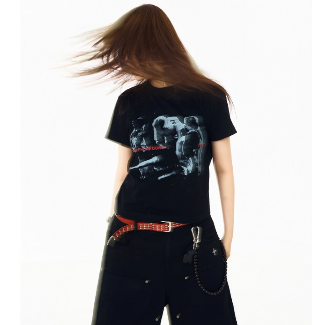 (Pre Order) CORTIS - [PUT YOUR PHONE DOWN] 2026 TOUR OFFICIAL MD TOUR Routing T-Shirt (Black)