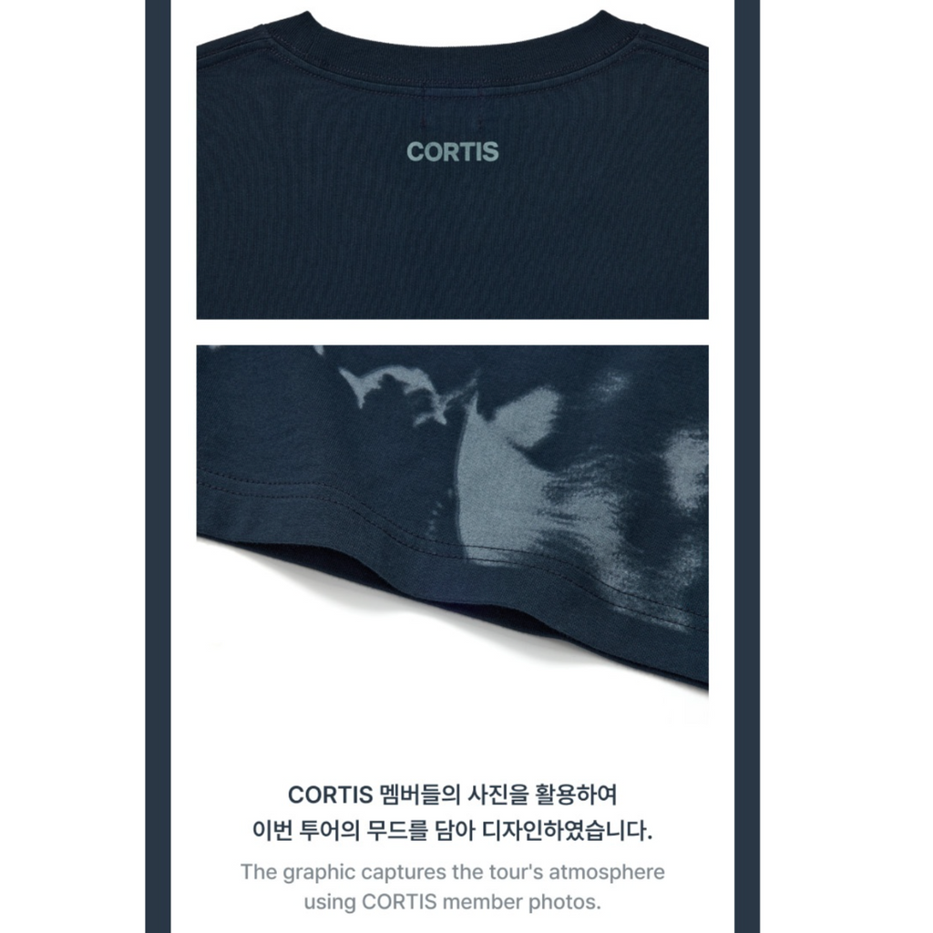 (Pre Order) CORTIS - [PUT YOUR PHONE DOWN] 2026 TOUR OFFICIAL MD Photo T-Shirt (Navy)