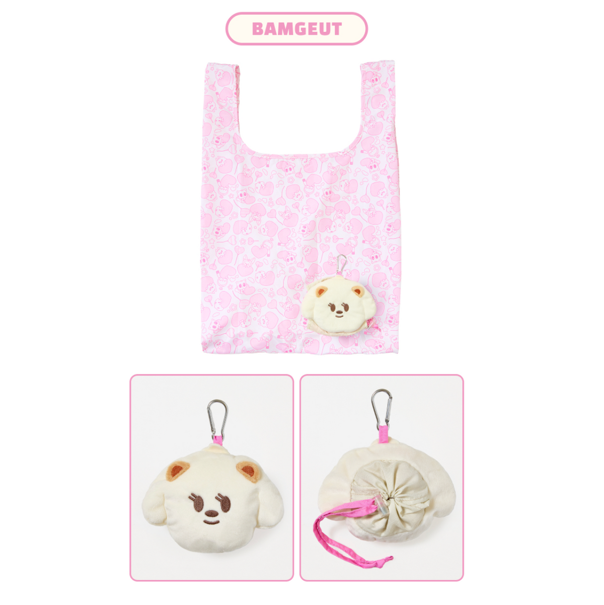 (PRE-ORDER) TXT [PPULBATU WALK TOGETHER] OFFICIAL CHARACTER MD FACE CHARM ECO BAG JAPAN-EXCLUSIVE MD