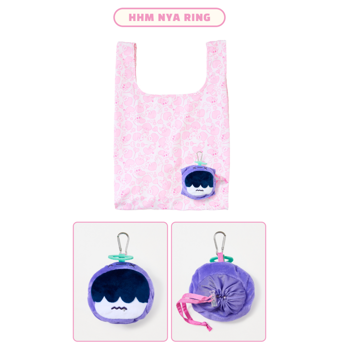 (PRE-ORDER) TXT [PPULBATU WALK TOGETHER] OFFICIAL CHARACTER MD FACE CHARM ECO BAG JAPAN-EXCLUSIVE MD