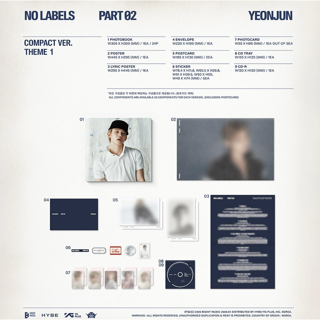 TXT YEONJUN - NO LABELS: PART 02 [2nd Mini Album - Compact Ver.]