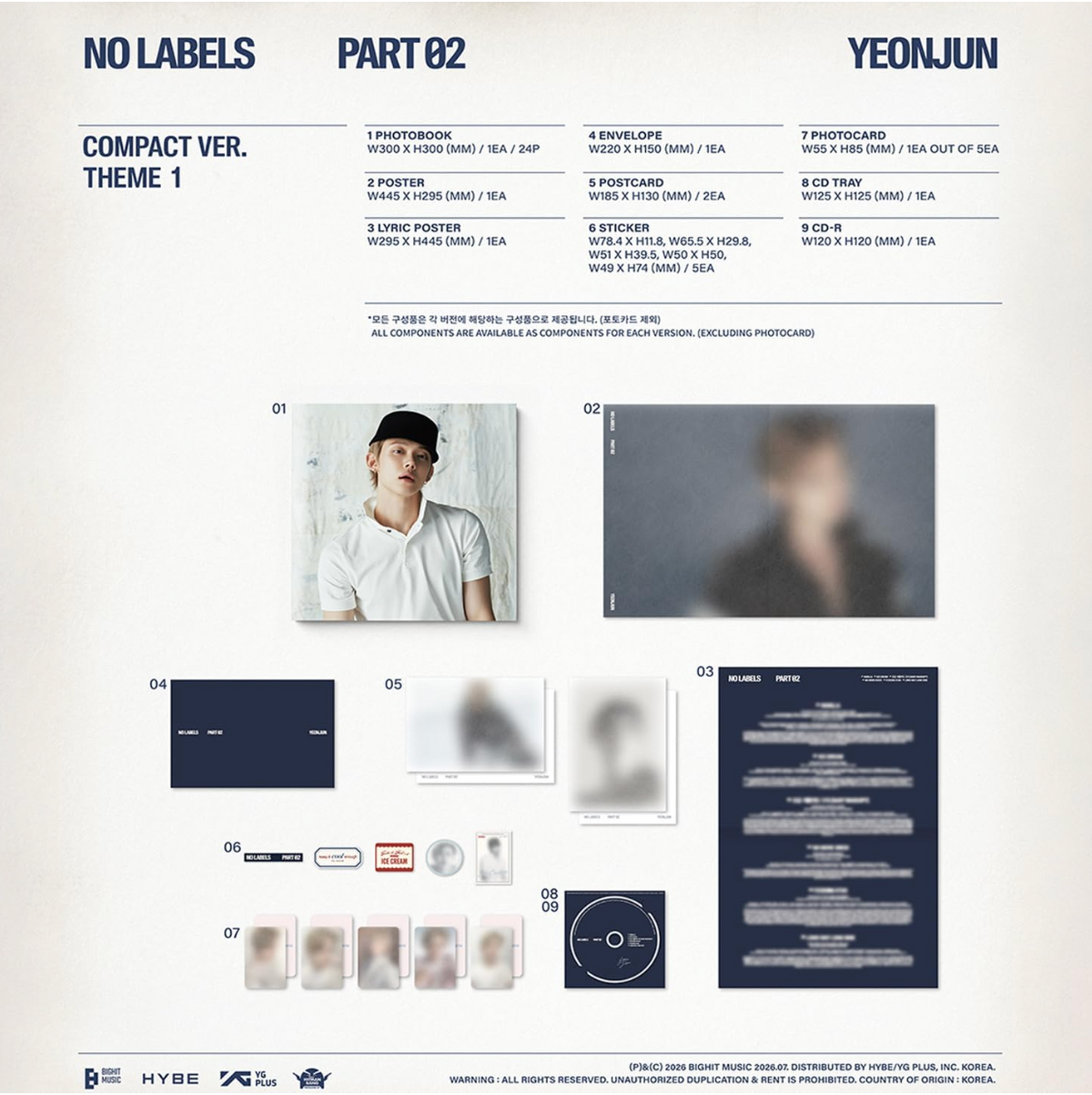 TXT YEONJUN - NO LABELS: PART 02 [2nd Mini Album - Compact Ver.]
