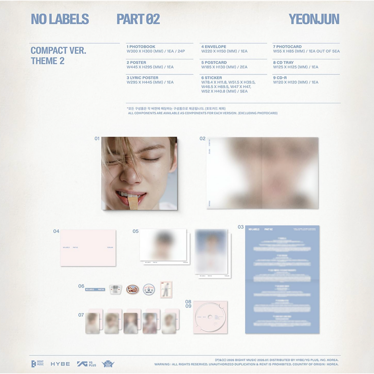 TXT YEONJUN - NO LABELS: PART 02 [2nd Mini Album - Compact Ver.]