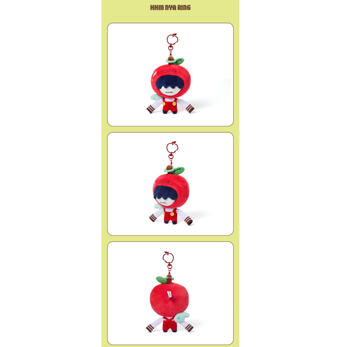 TXT - [Hey! APPUL] PPULBATU Official Merch Plush Keyring Apple Ver.