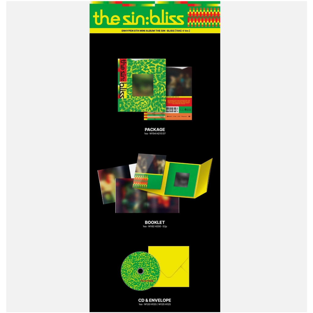 ENHYPEN - [THE SIN : BLISS] 8th Mini Album TAKE 1/2/3/4 Version