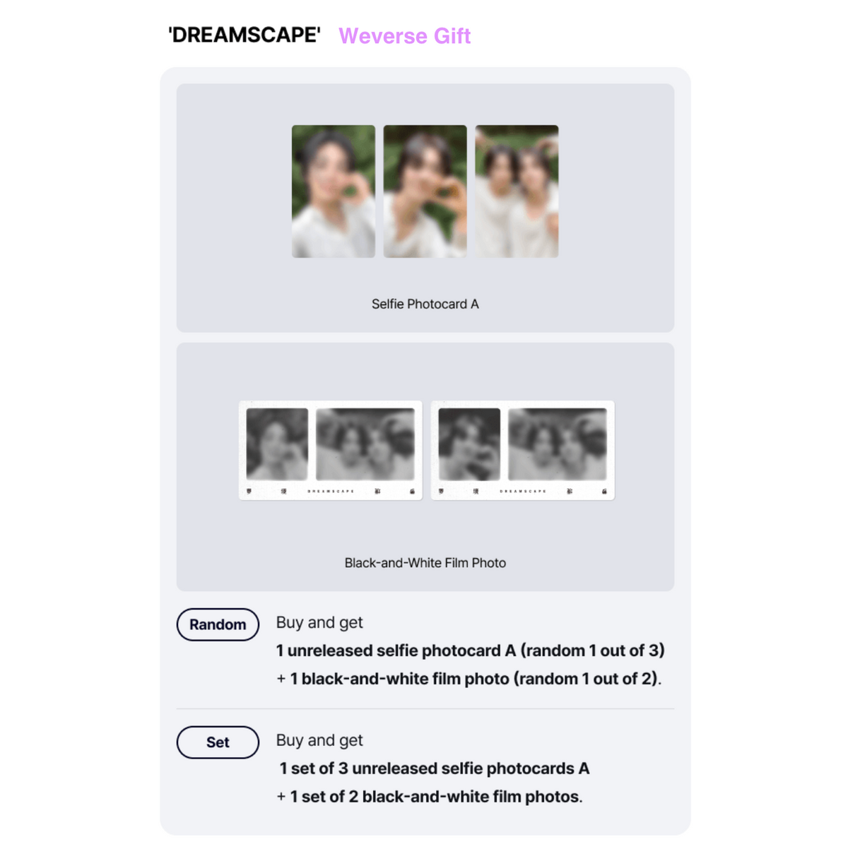 (Pre Order) JxJ Jeonghan & Joshua (SEVENTEEN) - DREAMSCAPE Album (Standard Version) with Weverse Gift POB