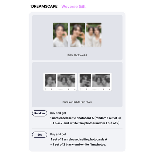 (Pre Order) JxJ Jeonghan & Joshua (SEVENTEEN) - DREAMSCAPE Album (Standard Version) with Weverse Gift POB