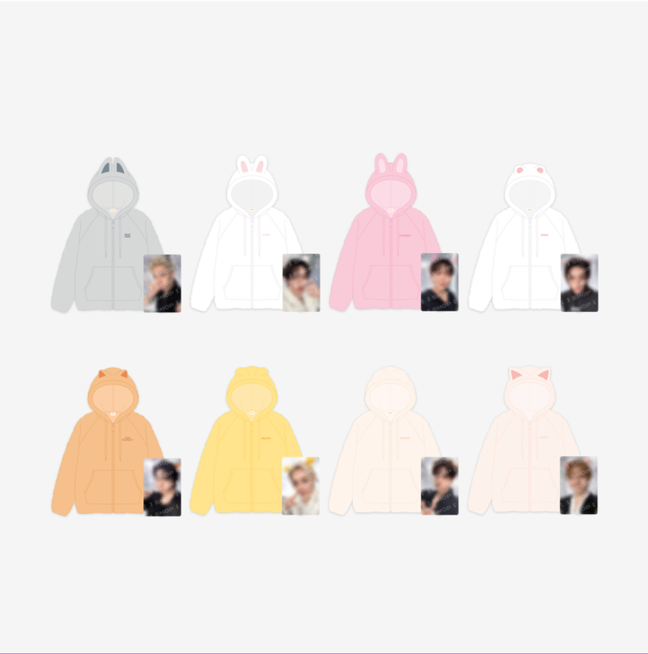 Stray Kids - SKZOO FLEECE HOOD ZIP-UP  Stray Kids World Tour RUN IT