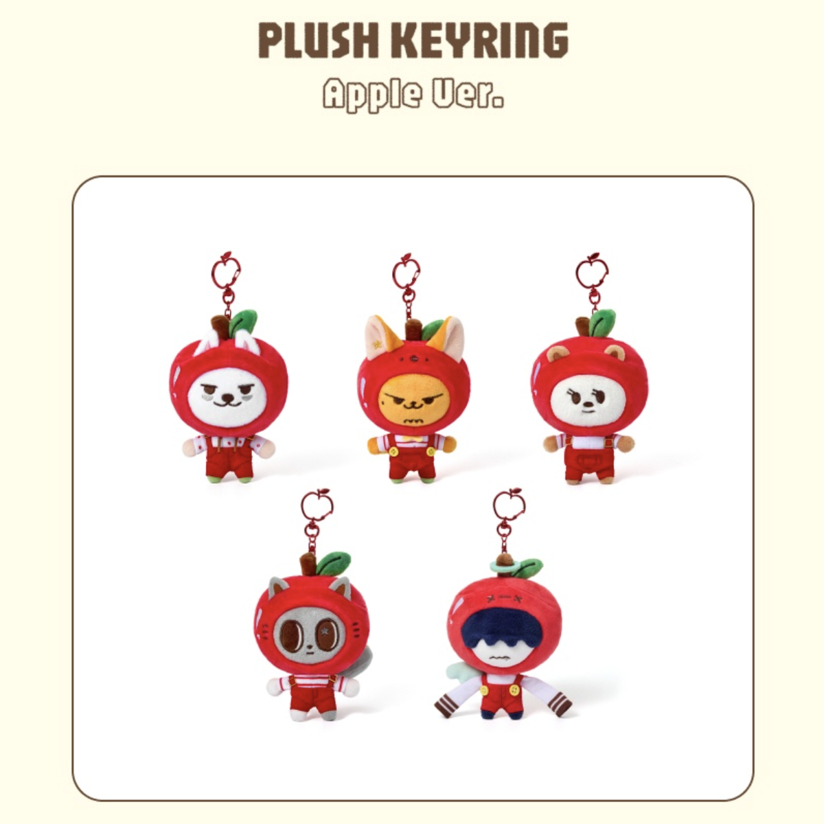 TXT - [Hey! APPUL] PPULBATU Official Merch Plush Keyring Apple Ver.