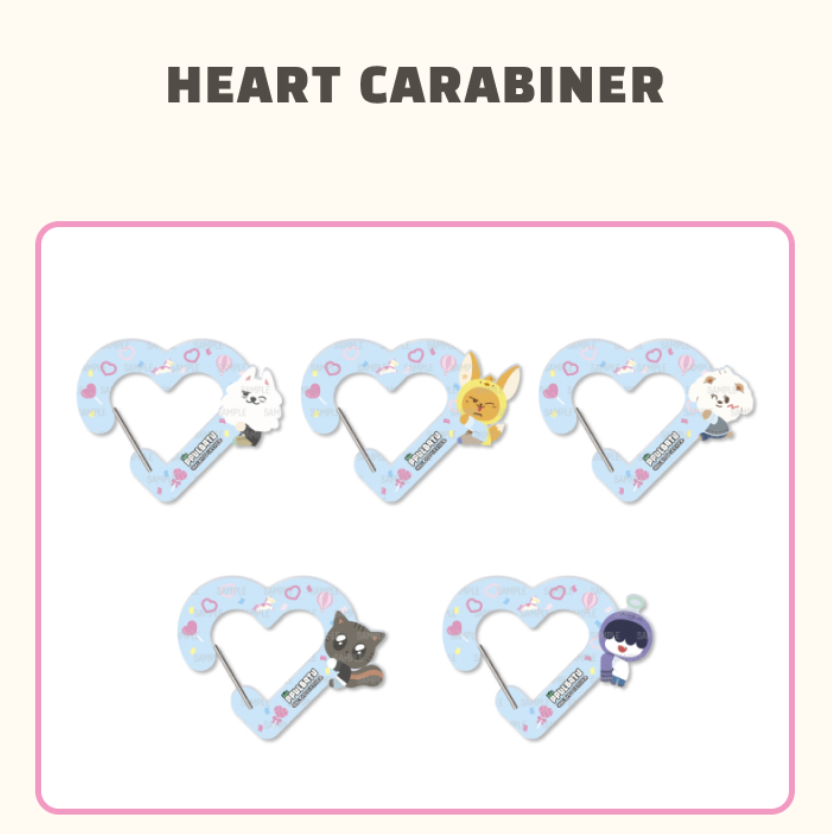 TXT [PPULBATU WALK TOGETHER] OFFICIAL CHARACTER MD HEART CARABINER JAPAN-EXCLUSIVE MD