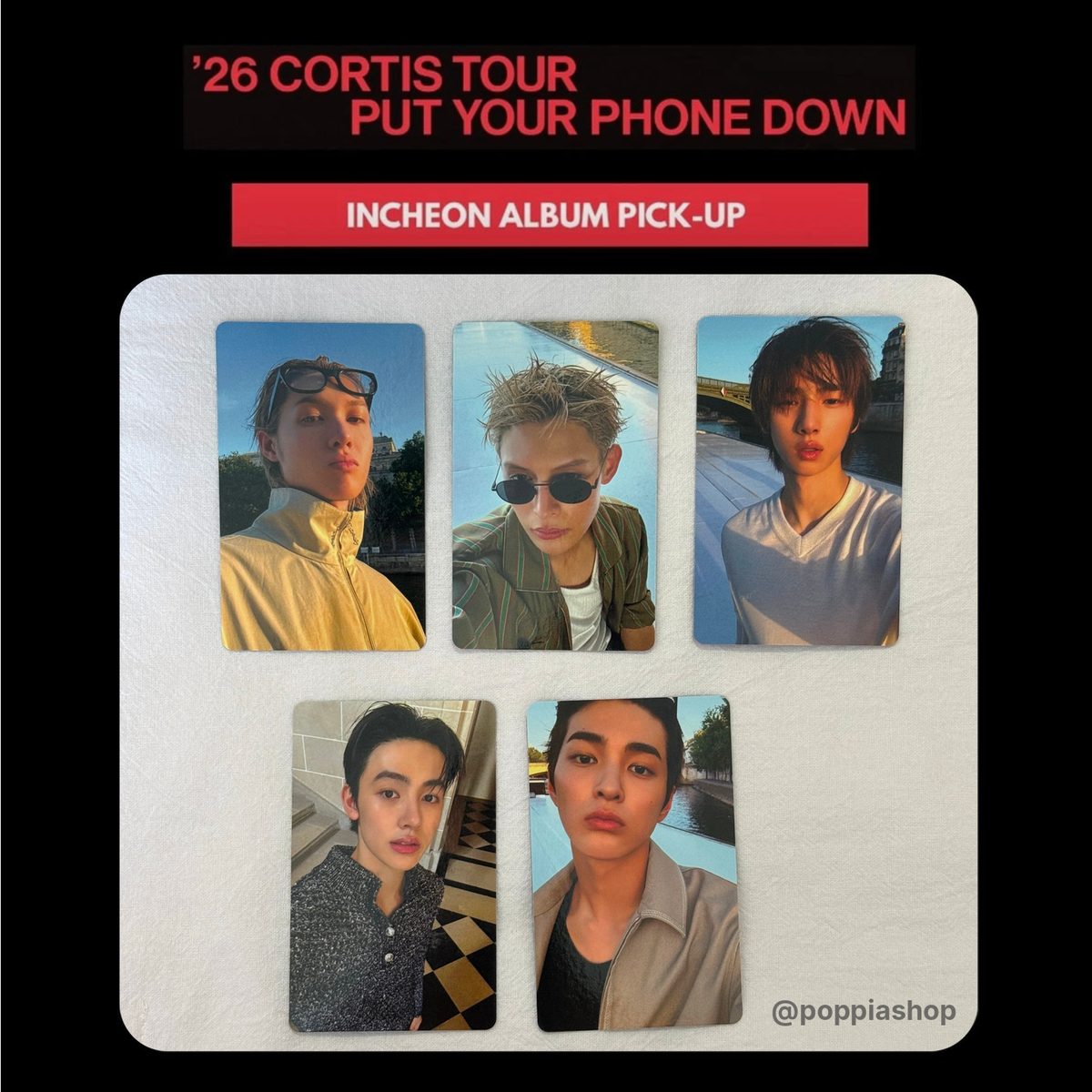 CORTIS [PUT YOUR PHONE DOWN] Tour Official Photocards Incheon Album Pick Up