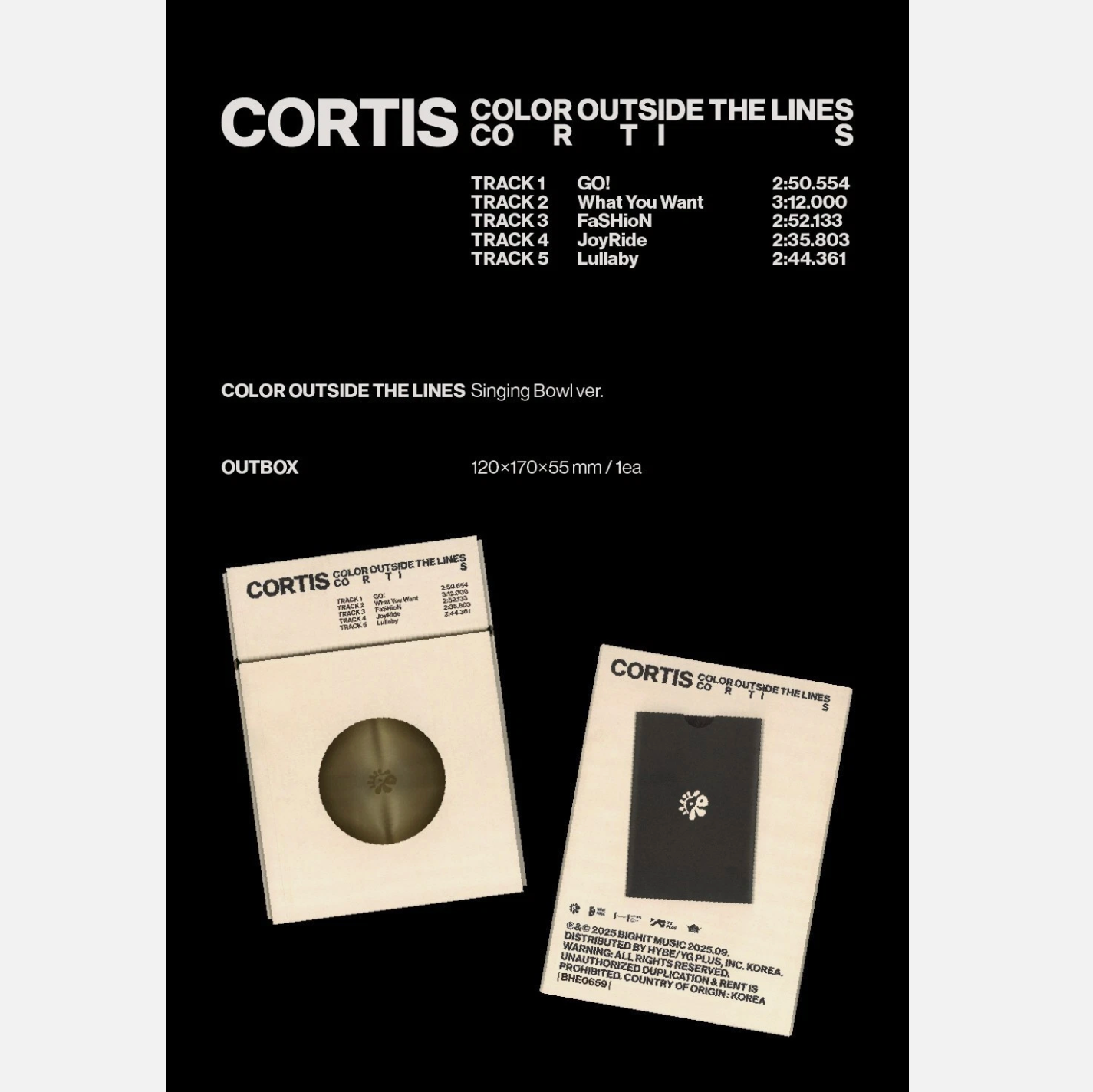 CORTIS - COLOR OUTSIDE THE LINES 1st EP Album (Singing Bowl Version)