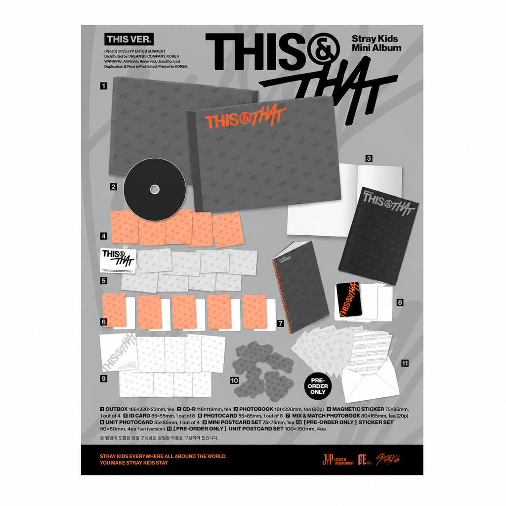 STRAY KIDS - THIS & THAT Mini Album with POB