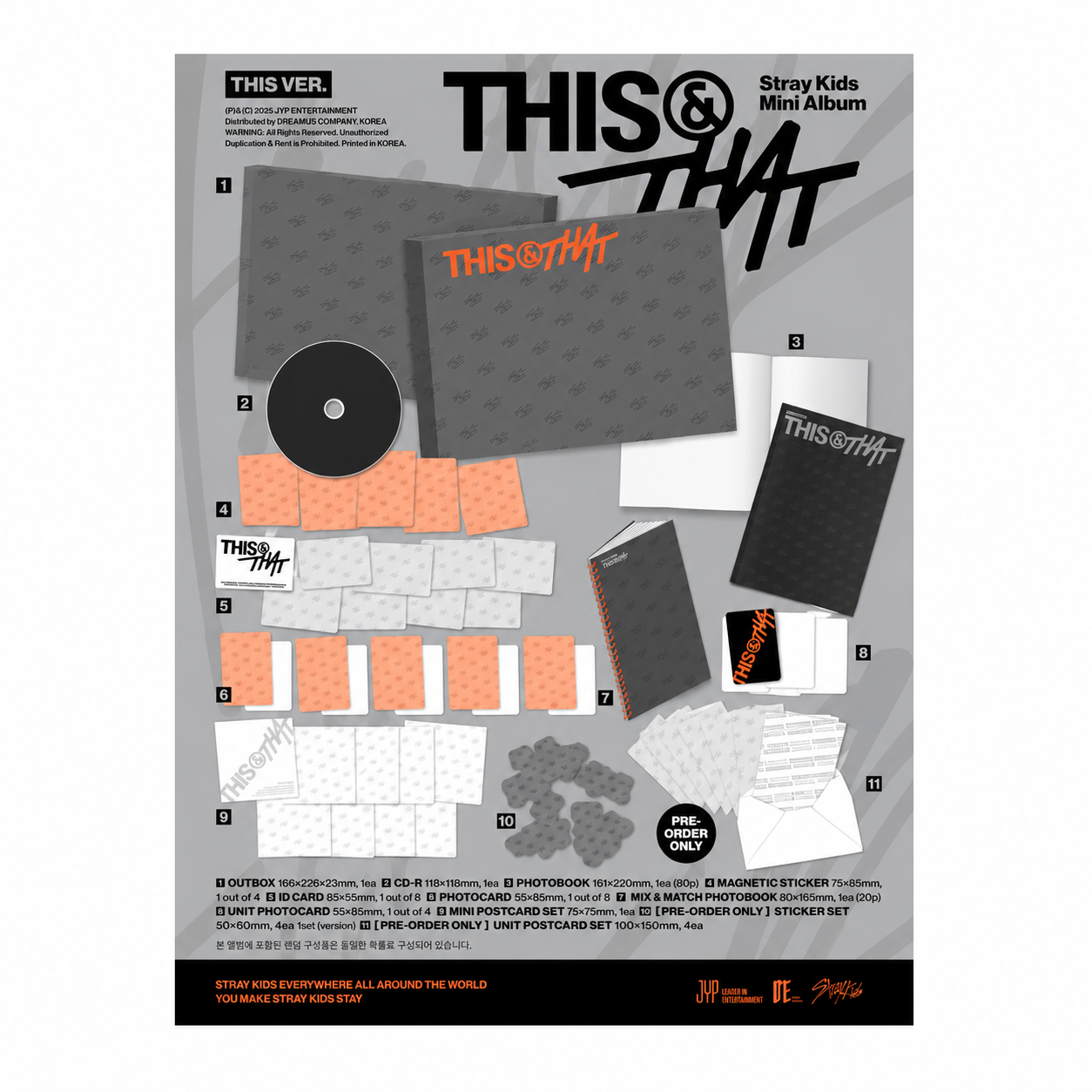 STRAY KIDS - THIS & THAT Mini Album with POB