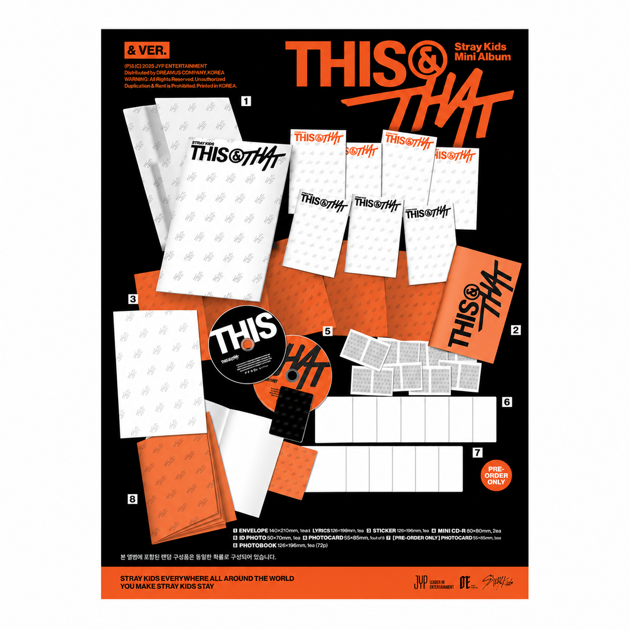 STRAY KIDS - THIS & THAT Mini Album (& Version) with POB